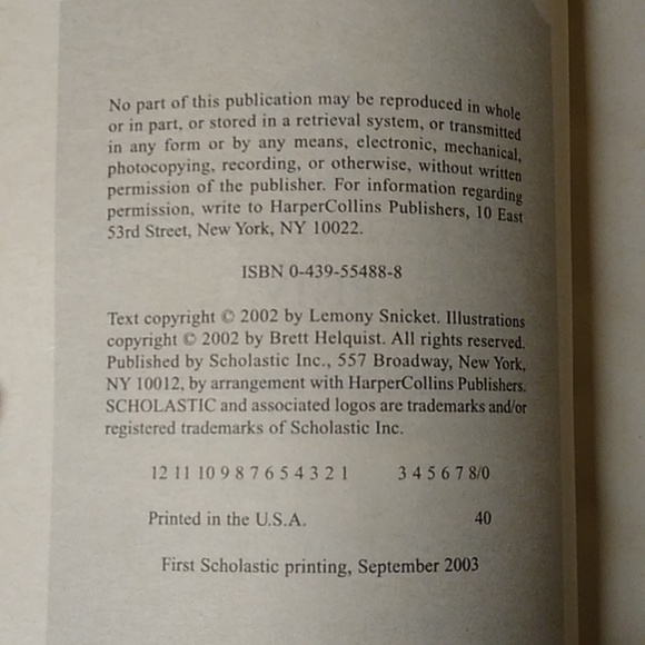 Series Unfortunate Events Lemony Snicket Book 3 6 9 Junior Fiction Children's - Picture 14 of 16